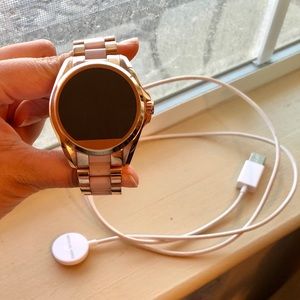 Runway Rose Gold-Tone and Silicone Smartwatch